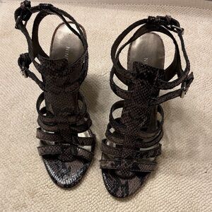 Nine West Snakeskin Strappy Sandals